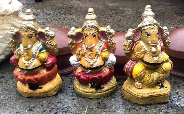 Statuettes de Ganesh à Pondichery en 2022