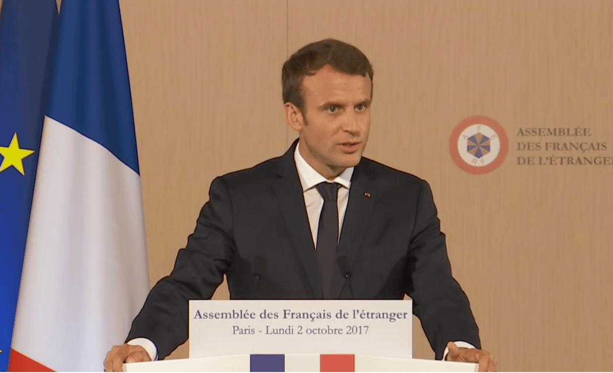 Emmanuel Macron à l'Assemblée des Français de l'étranger