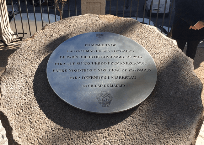 plaque commémorative Madrid