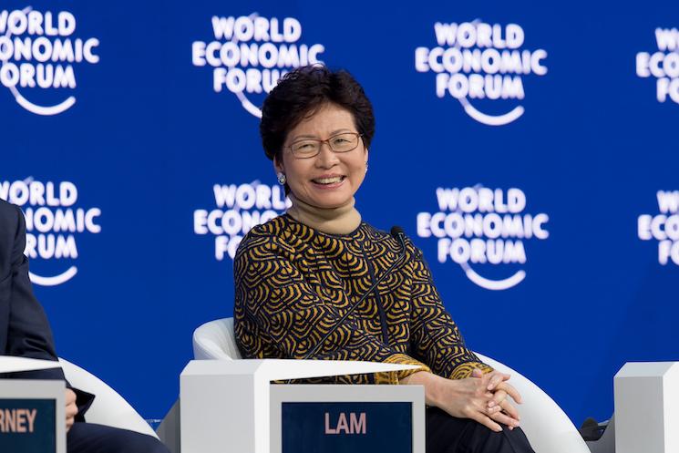 Carrie Lam Forum économique mondial Hong Kong individuel