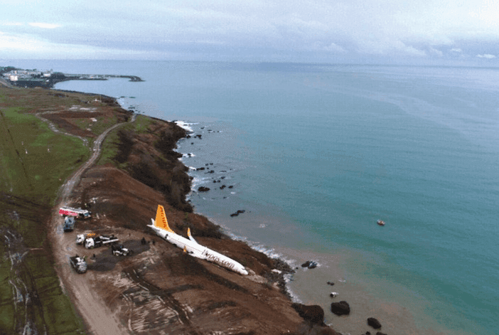 avion sortie de piste spectaculaire istanbul turquie