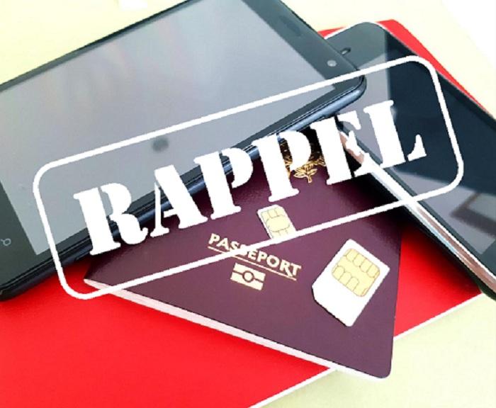 téléphone/portable/enregistrement/carte SIM/opérateur/indonésie