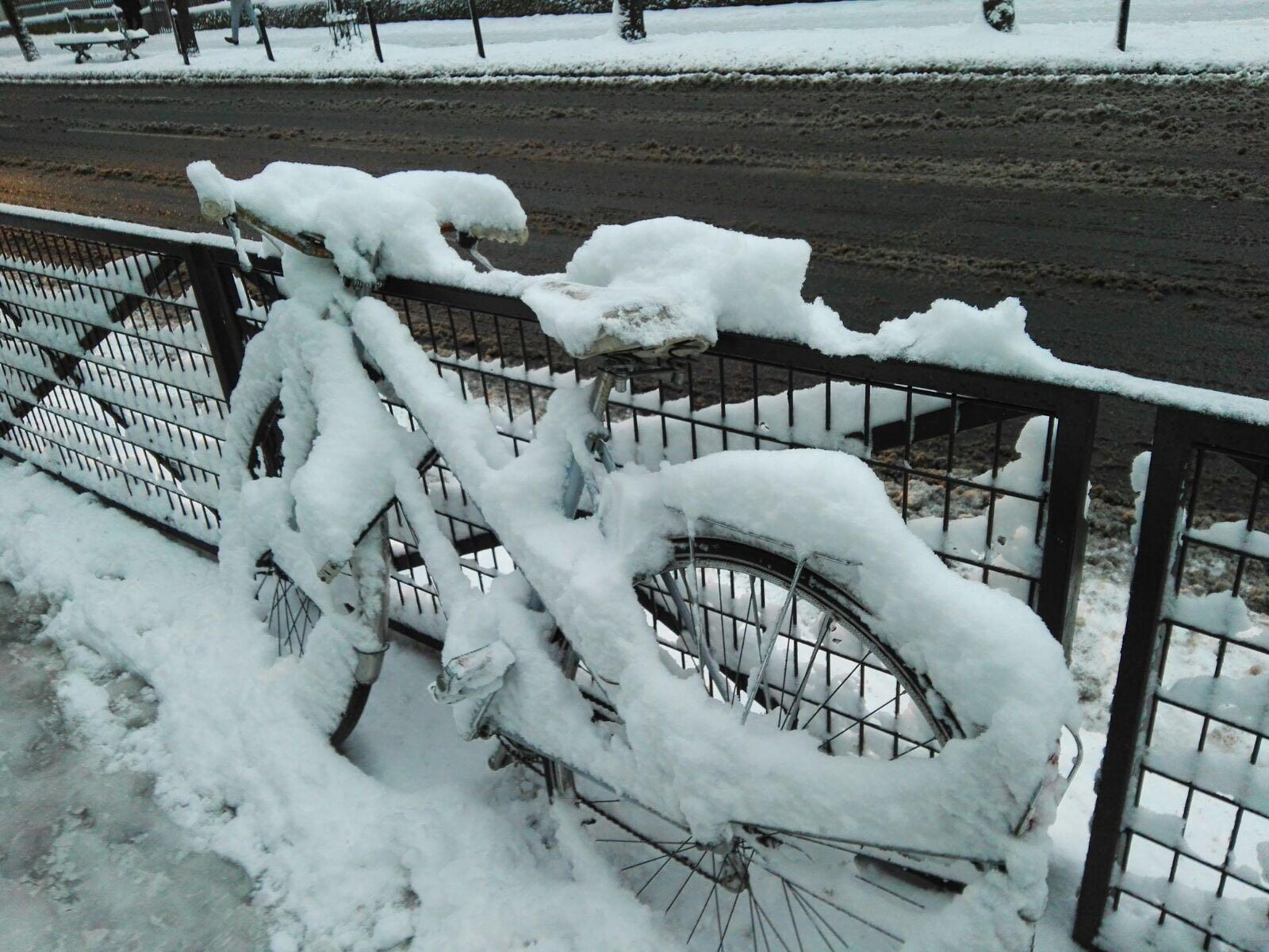 neige - vélo - londres - beast from the east 
