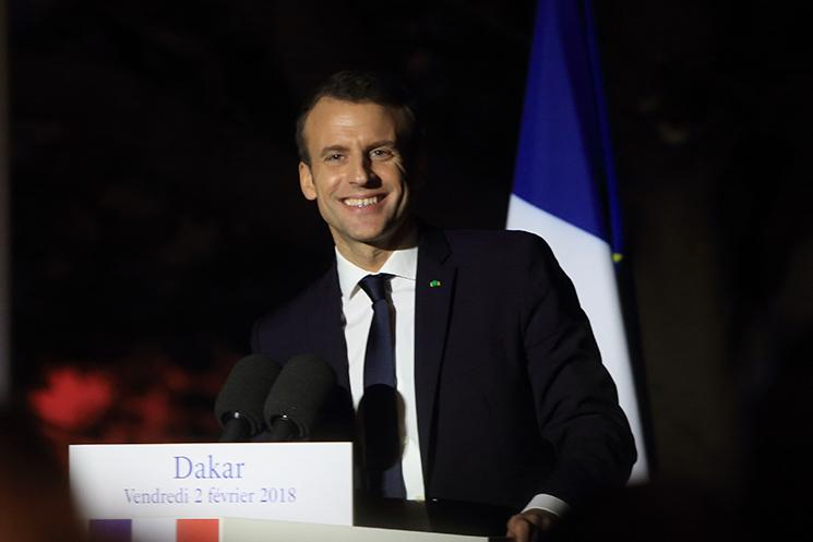 Emmanuel Macron s'adresse à la communauté française à Dakar - Images