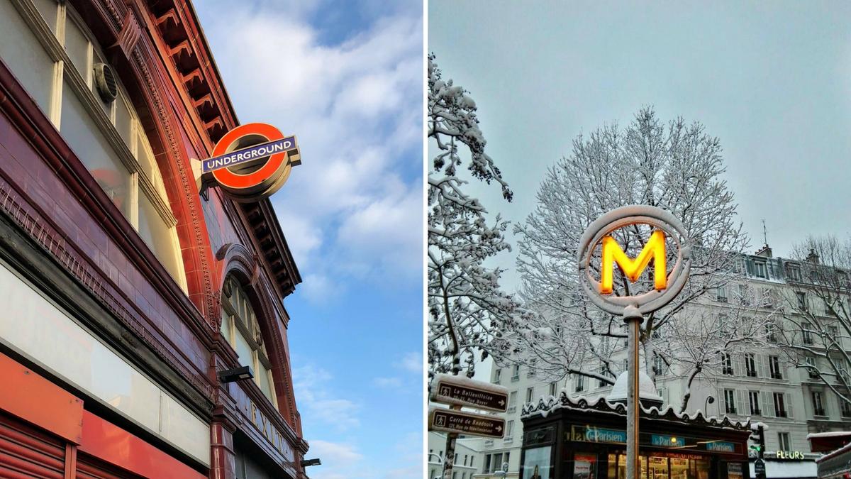 métro - londres - paris - météo - soleil - neige 