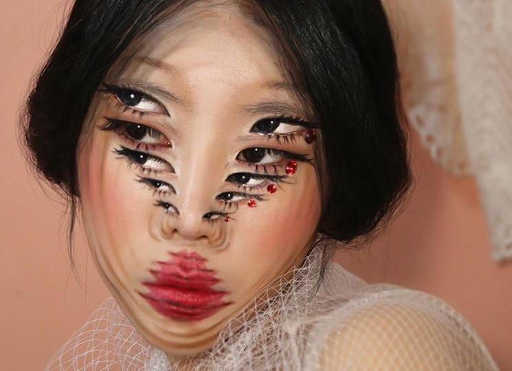 yoon da in maquillage illusion visages optique talent corée incroyable