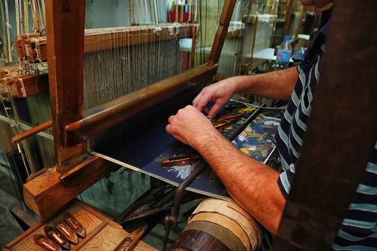 Trois mois de tissage sont généralement nécessaires pour confectionner un espolin