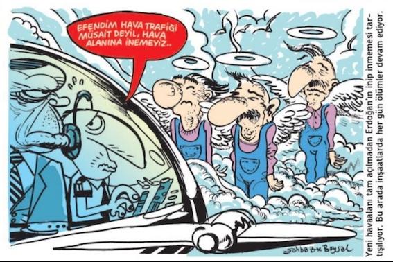 caricature aéroport istanbul turquie