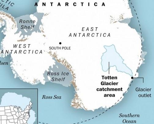 glacier Totten Antarticque fonte