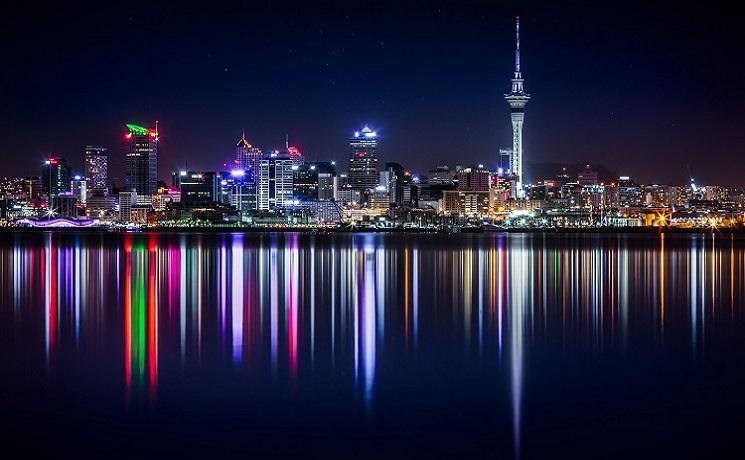 Auckland illuminée buildings 