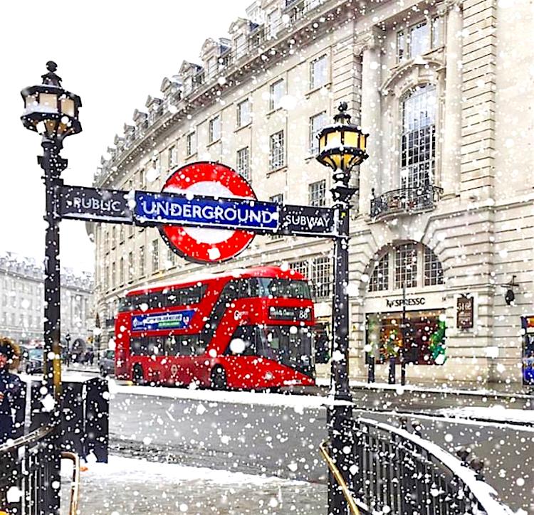 Neige Londres alerte météo froid 