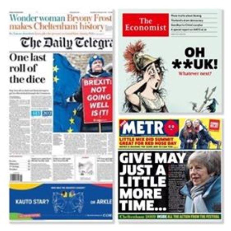 le report du brexit vu par médias britanniques Royaume-Uni revue presse politique vote