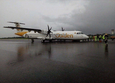 L'avion accidente de Golden airlines en Birmanie