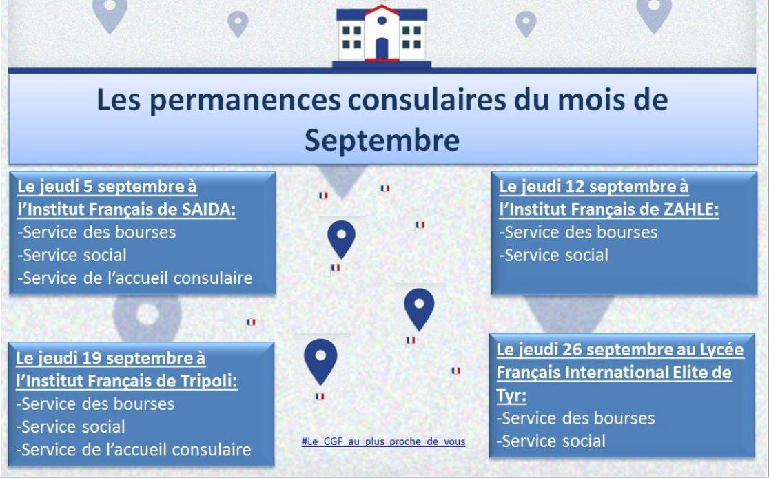 Permanences consulaires du mois de septembre