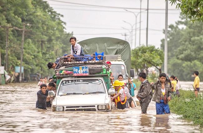 Les inondations frappent le sud de la Birmanie