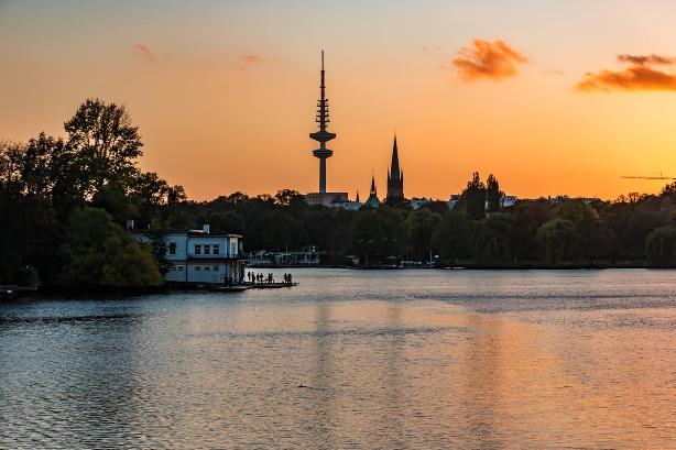 lac alster jogging bateaux hambourg