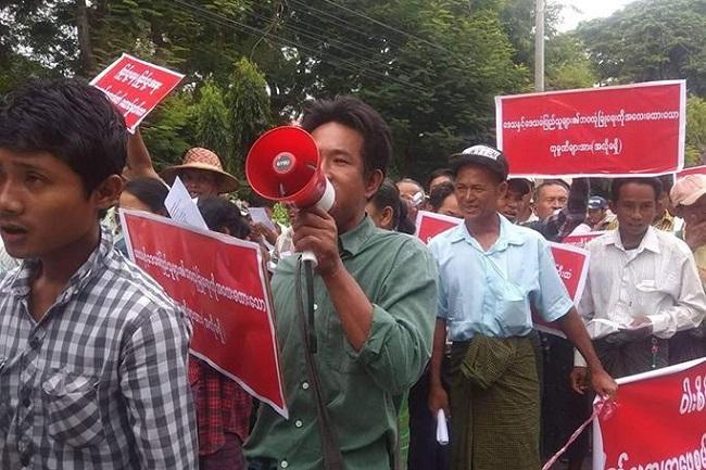 Sagaing manifestants contre projet mine chinois en Birmanie