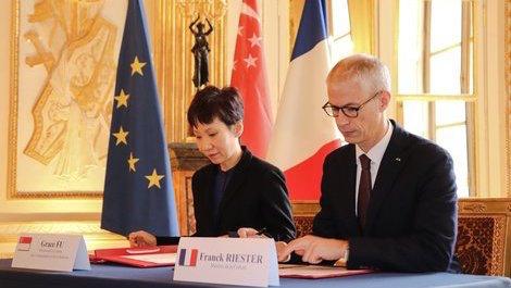 Grace Fu et Franck Riester