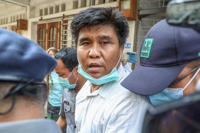 U Nay Myo Lin, le rédacteur en chef de Voice of Myanmar au moment de sa mise en accusation