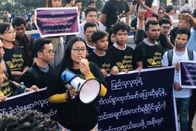 manifestation internet Arakan Birmanie