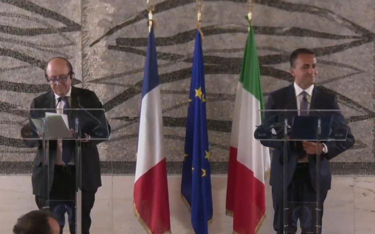 Le Drian Di Maio Rome