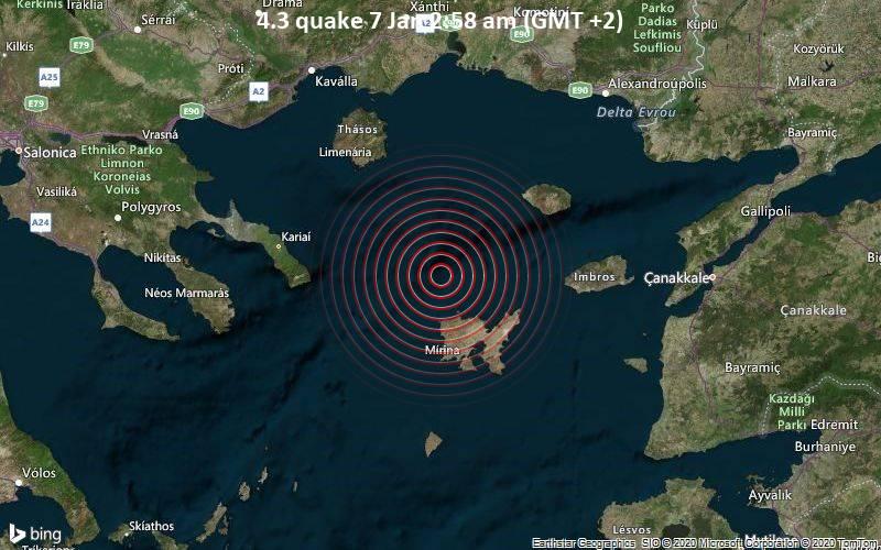 Grece tremblement terre 4.3 
