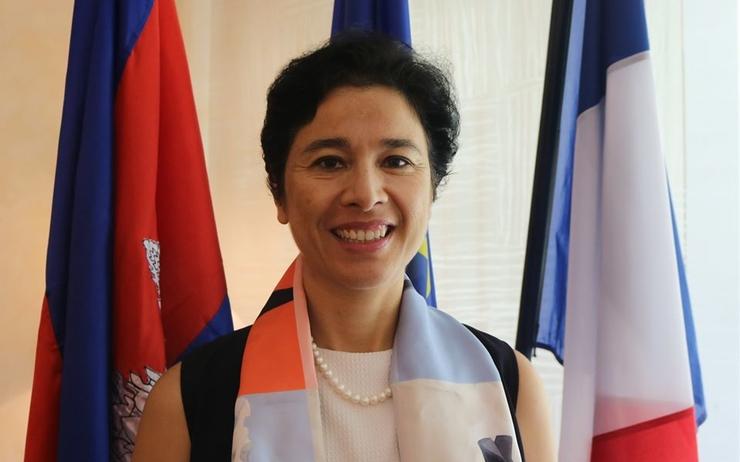 L'ambassadrice de France au Cambodge Mme Eva Nguyen Binh.