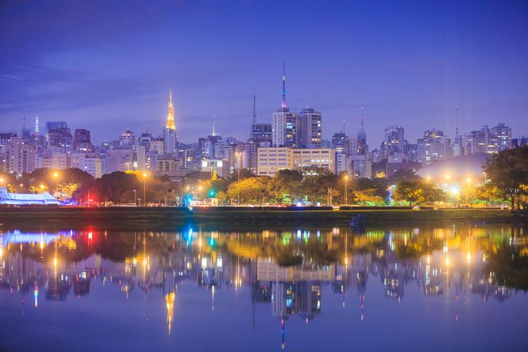 skyline de Sao Paulo et parc de l'Ibirapuera