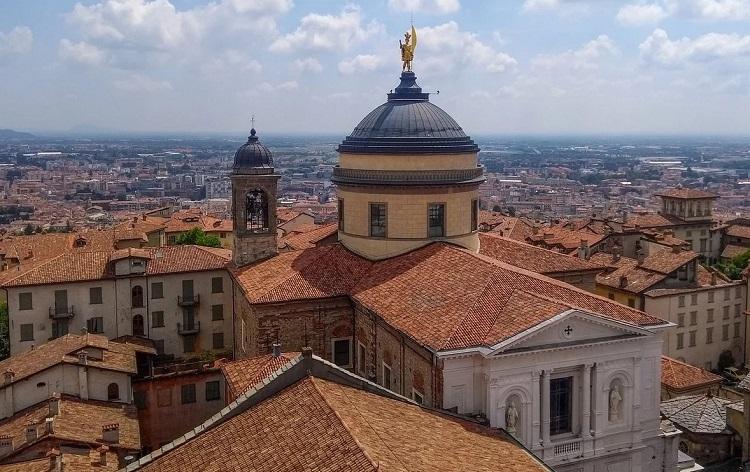Vue sur la ville de Bergame en Italie