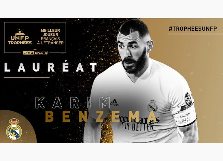 Benzema gagnant du trophée UNFP avec le real Madrid