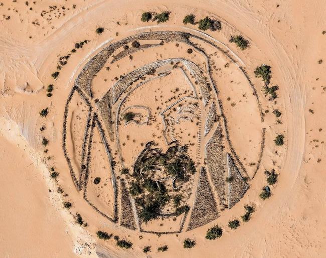 portrait cheikh zayed desert