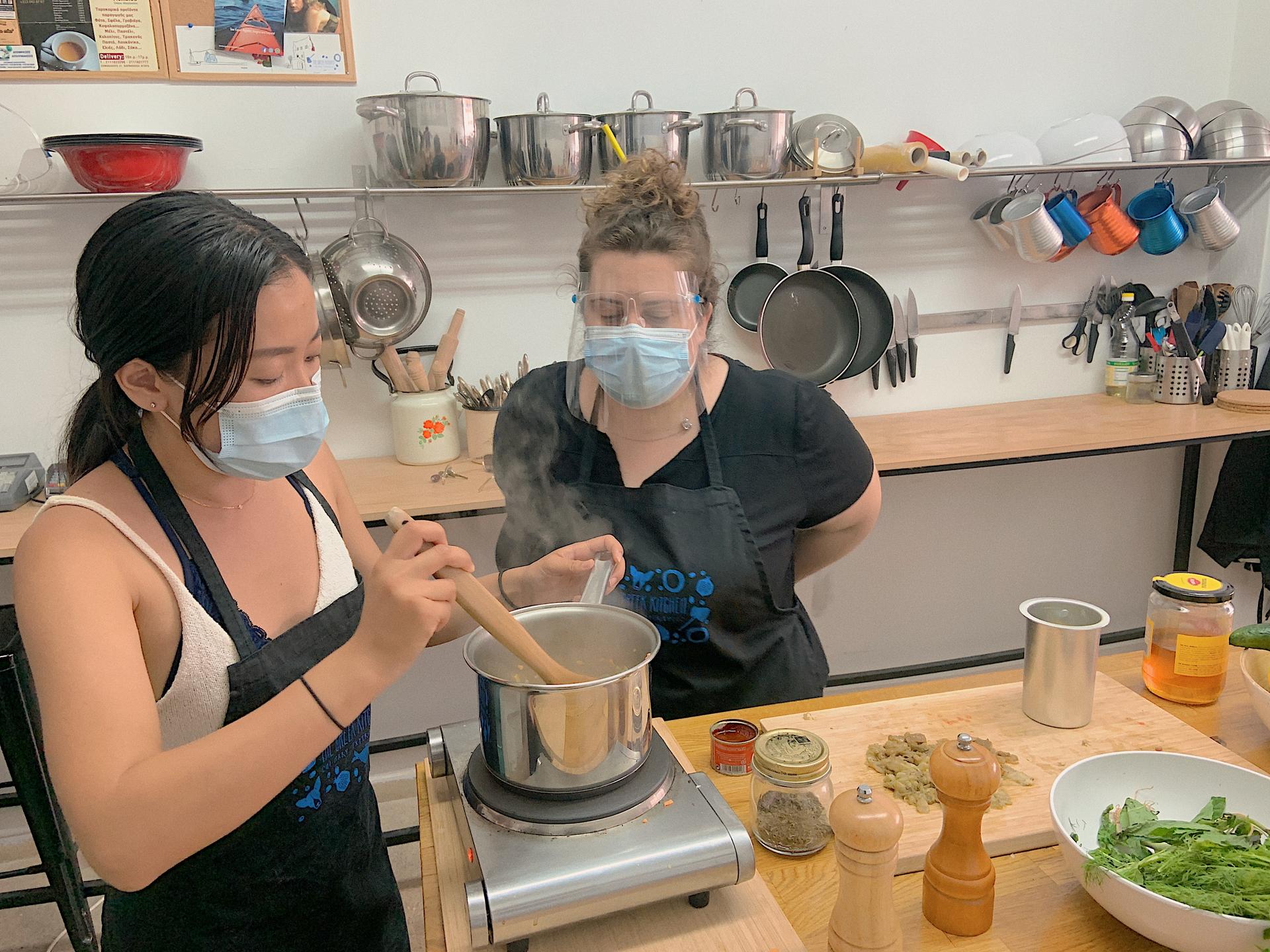 cours de cuisine a la Grec