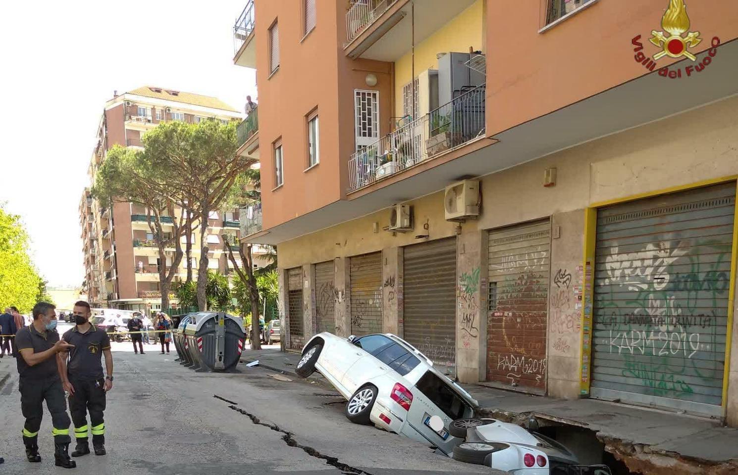 photo du gouffre de via Zenodossio à Rome