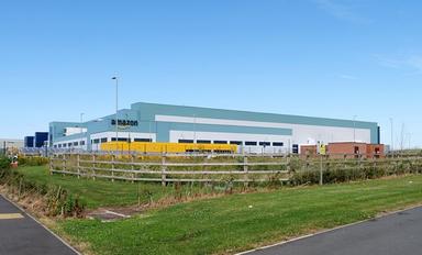 un centre logistique Amazon