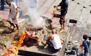 Une crémation en Inde