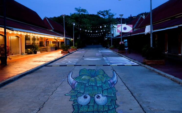 Un marché de Phuket vide