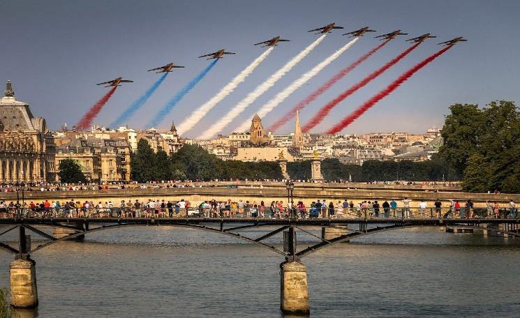 Passage de la patrouille de France pour le 14 juillet