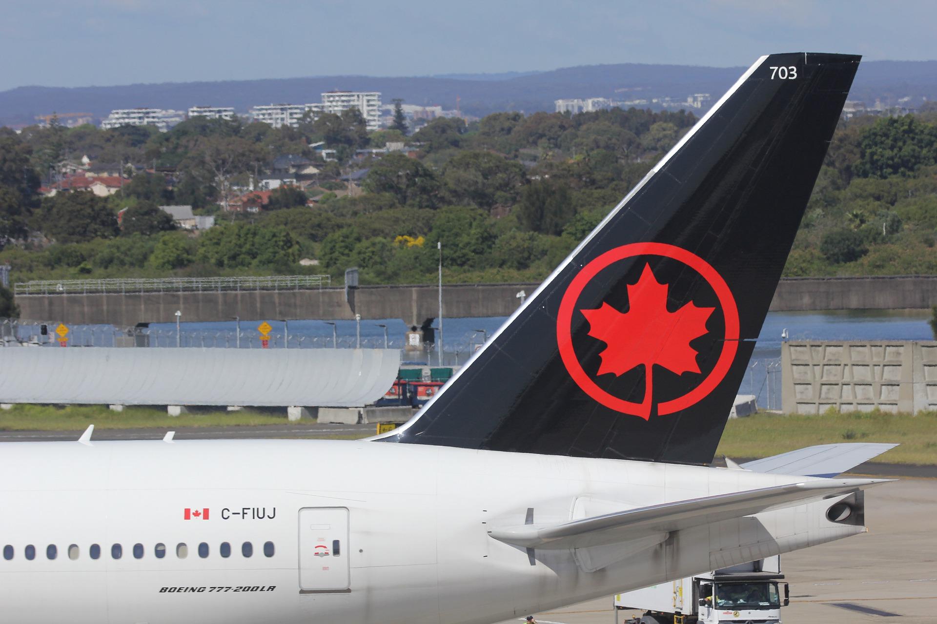 Queue d'un avion d'Air Canada