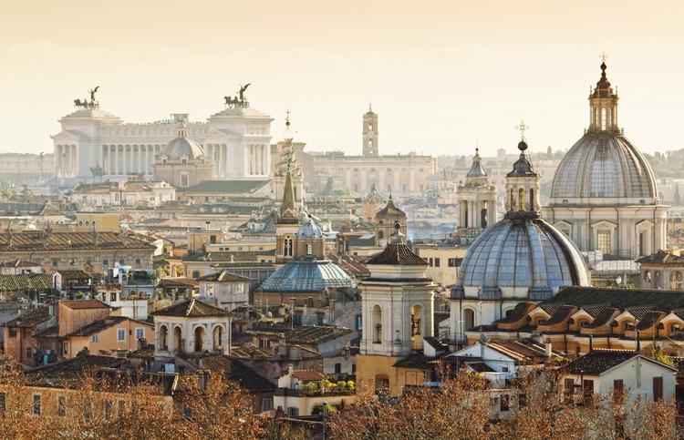 Photo prise depuis un rooftop à Rome