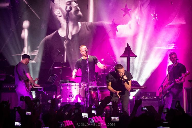 Le groupe britannique Coldplay en concert à Paris en 2014