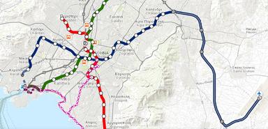 carte interactive transport Athènes