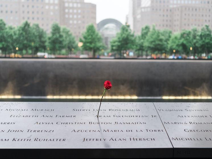 mémorial onze septembre rose 