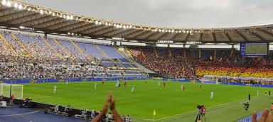 Le superbe tifo de la Curva sud