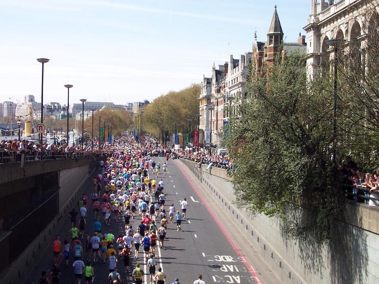 Les coureurs du marathon de Londres en 2005