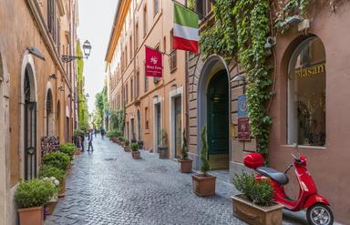 Vue sur la Via Margutta à Rome