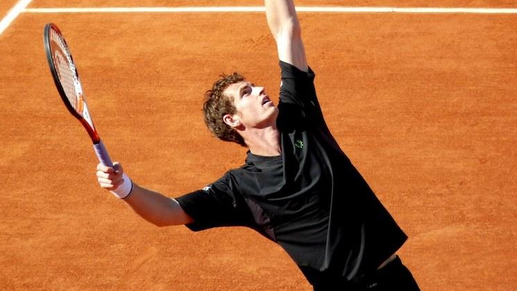 Andy Murray jouant au tennis en 2009