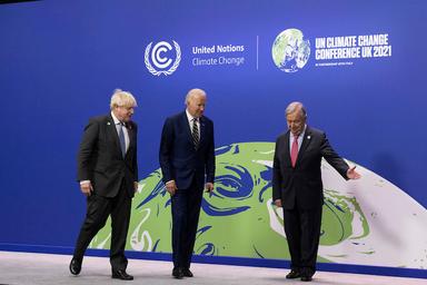 Boris Johnson et Joe Biden à la Cop 26 