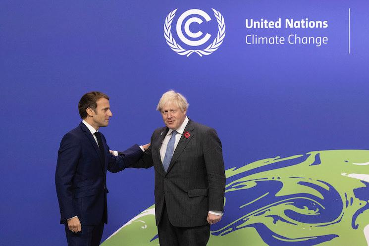 Boris Johnson et Emmanuel Macron à la COP26