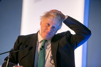 Boris Johnson lors d'une conférence de presse