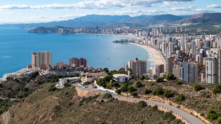 vue de Benidorm en Espagne